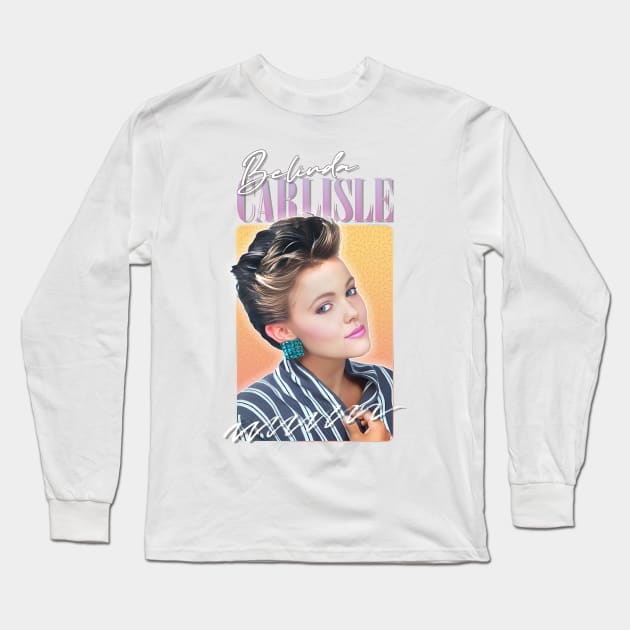 Belinda Carlisle -- 80s Aesthetic Fan Design Long Sleeve T-Shirt by DankFutura